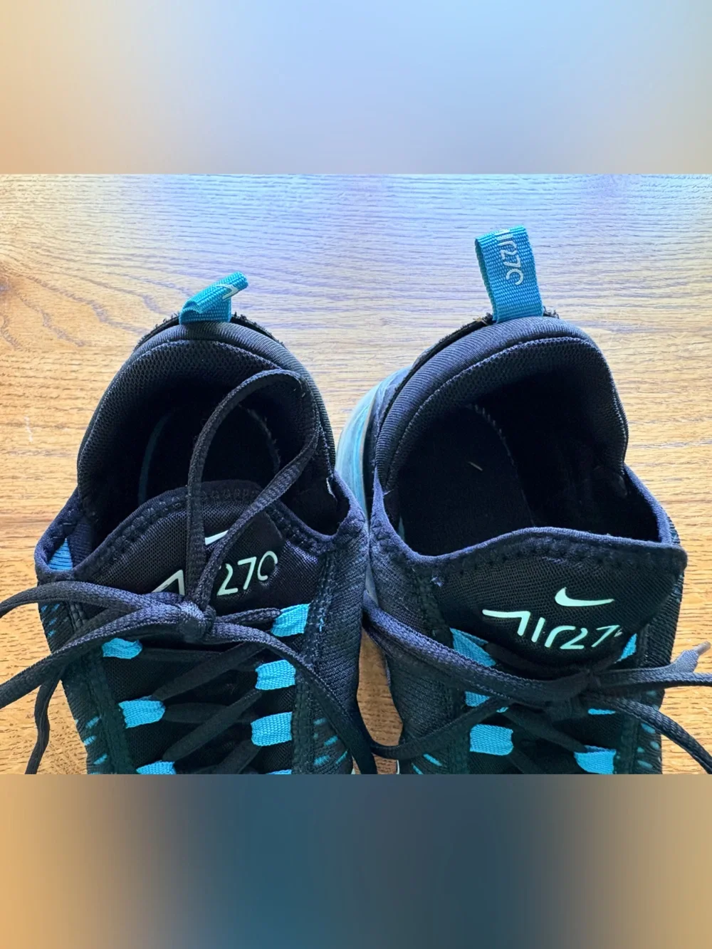 Nike Men’s Air 270’s Black, Teal & Gray Athletic Shoes- size 11